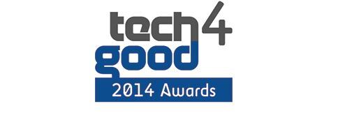 The Tech4Good logo with 2014 Awards written underneath.